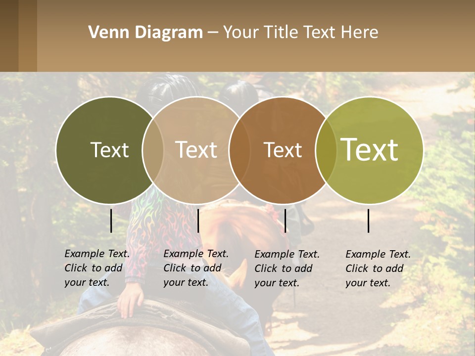 A Group Of People Riding On The Back Of Horses PowerPoint Template