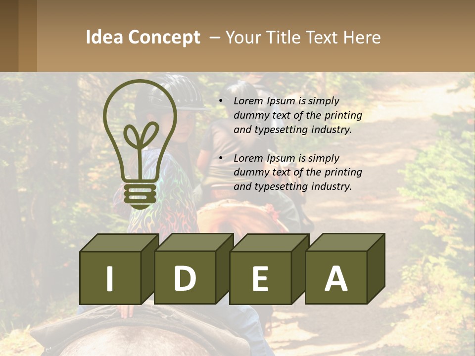 A Group Of People Riding On The Back Of Horses PowerPoint Template