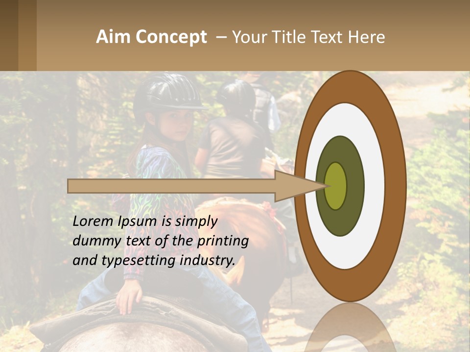 A Group Of People Riding On The Back Of Horses PowerPoint Template