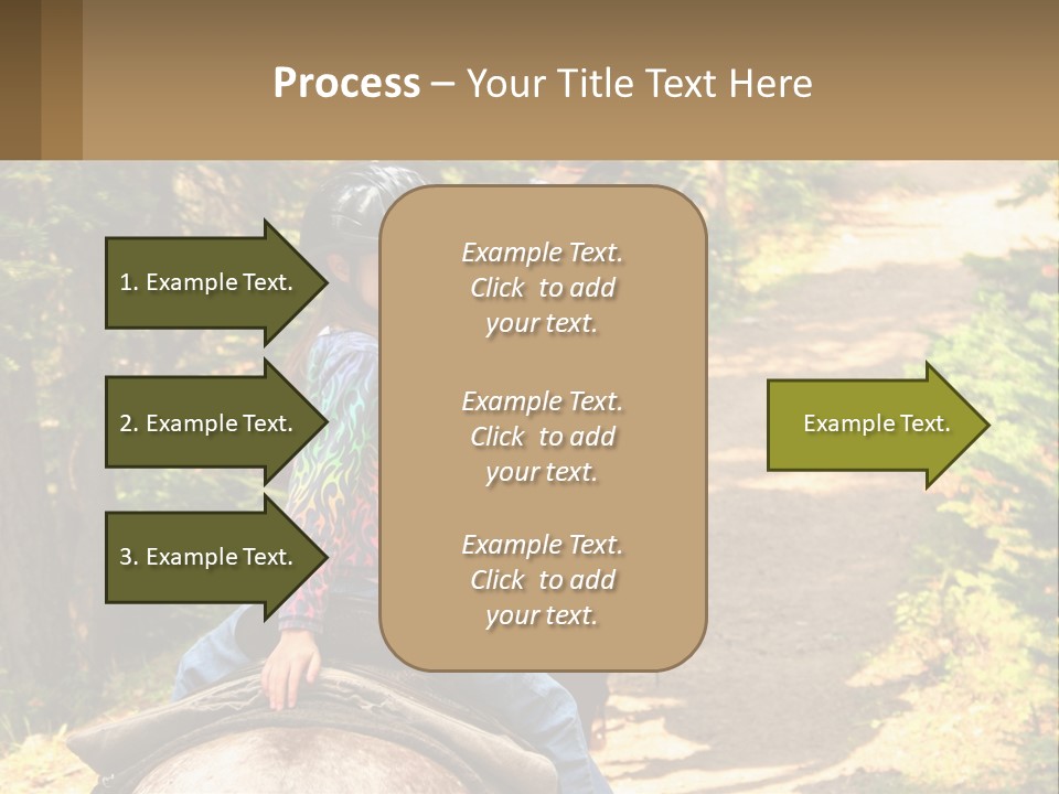 A Group Of People Riding On The Back Of Horses PowerPoint Template