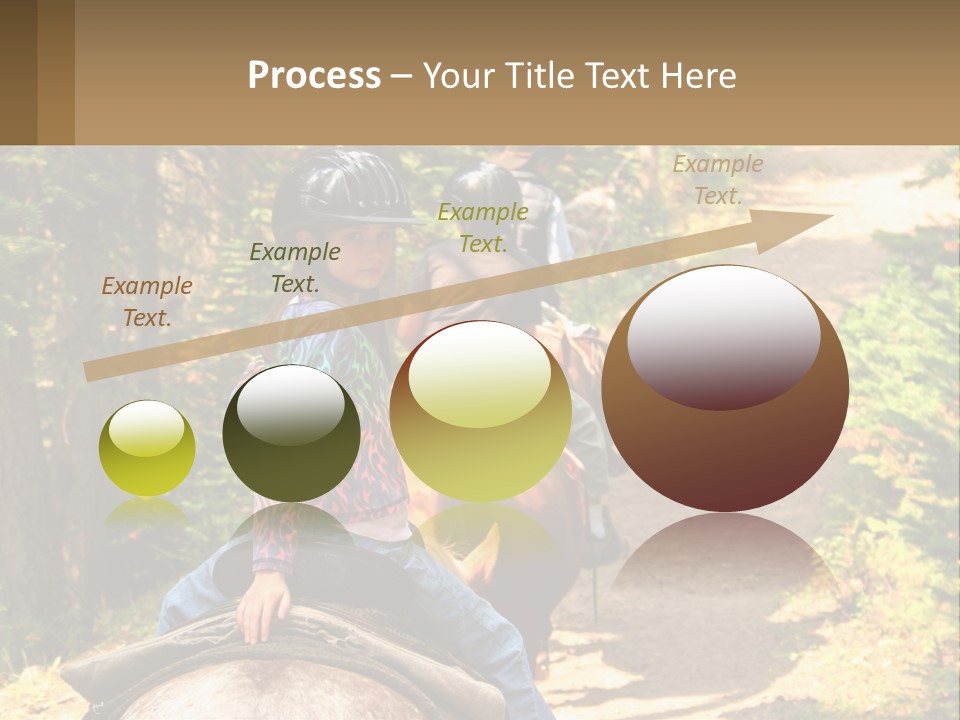 A Group Of People Riding On The Back Of Horses PowerPoint Template