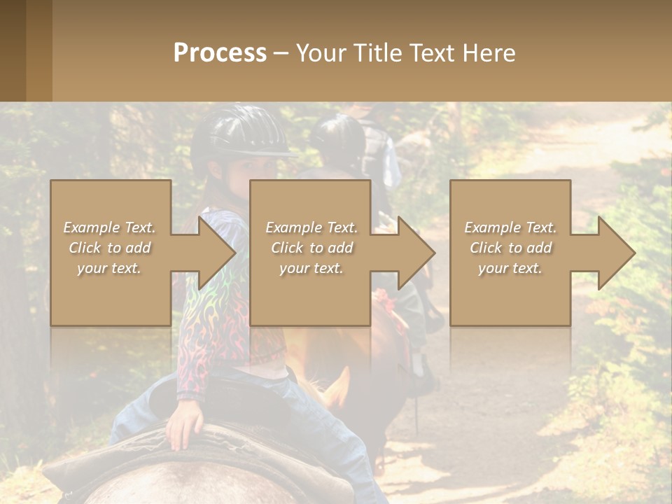 A Group Of People Riding On The Back Of Horses PowerPoint Template