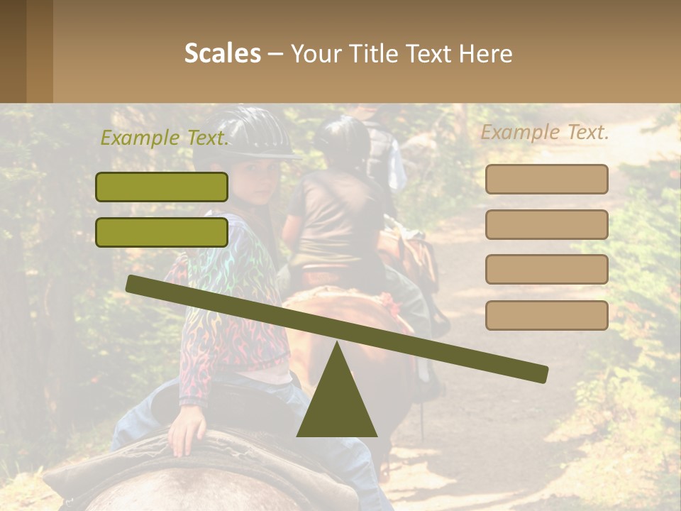 A Group Of People Riding On The Back Of Horses PowerPoint Template