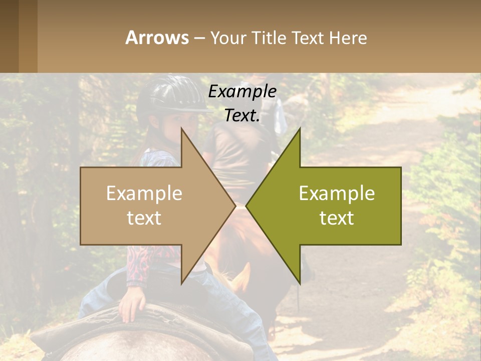 A Group Of People Riding On The Back Of Horses PowerPoint Template