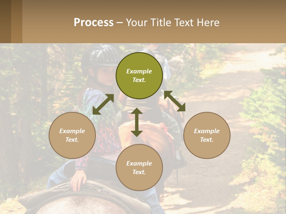 A Group Of People Riding On The Back Of Horses PowerPoint Template