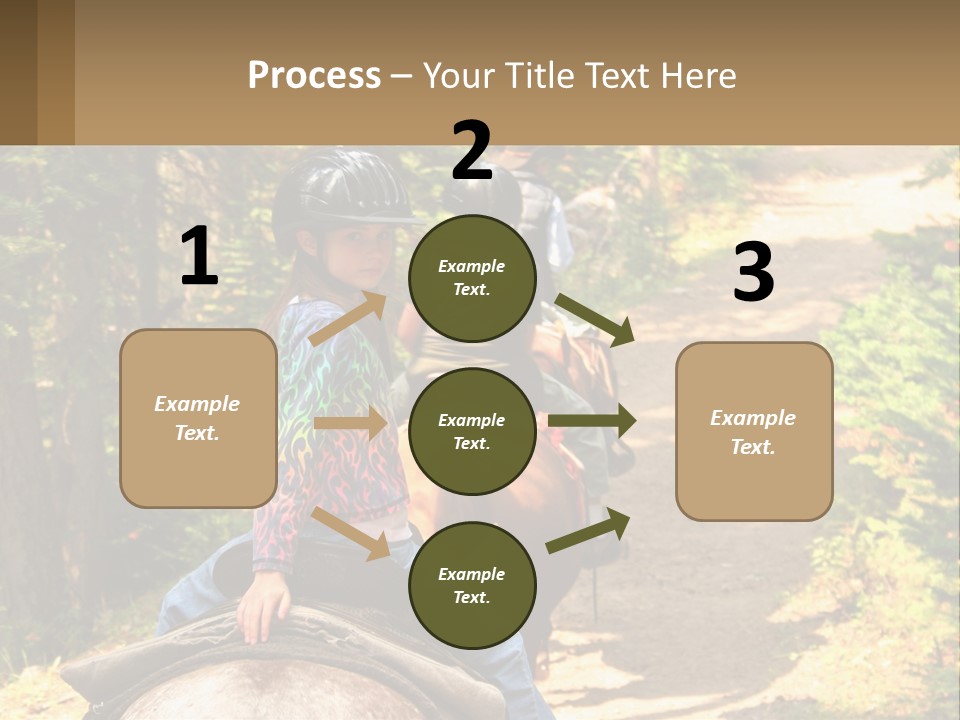 A Group Of People Riding On The Back Of Horses PowerPoint Template