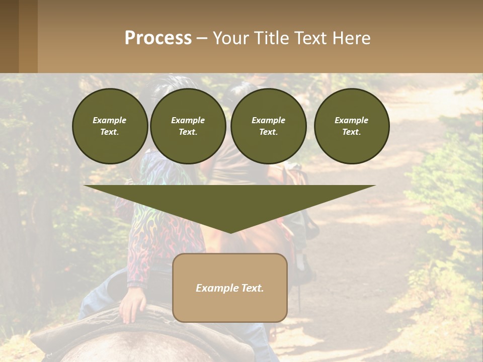 A Group Of People Riding On The Back Of Horses PowerPoint Template