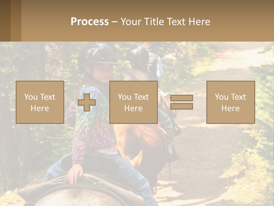 A Group Of People Riding On The Back Of Horses PowerPoint Template