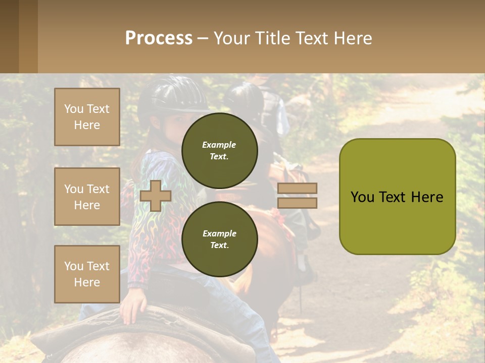 A Group Of People Riding On The Back Of Horses PowerPoint Template