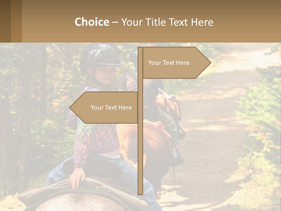 A Group Of People Riding On The Back Of Horses PowerPoint Template