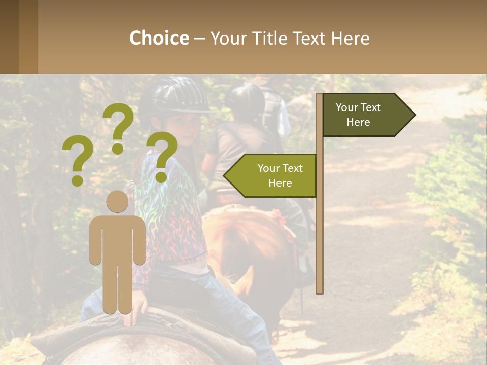 A Group Of People Riding On The Back Of Horses PowerPoint Template