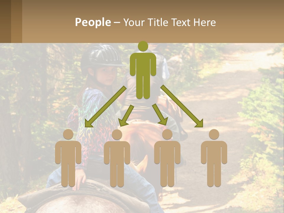 A Group Of People Riding On The Back Of Horses PowerPoint Template