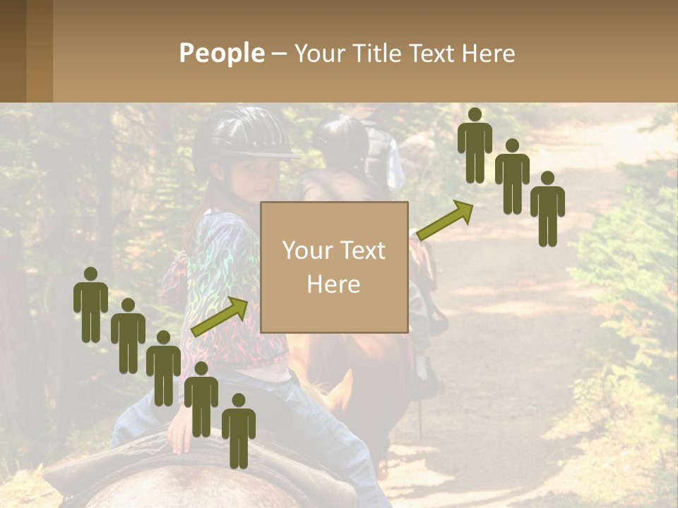 A Group Of People Riding On The Back Of Horses PowerPoint Template