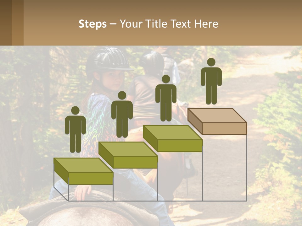 A Group Of People Riding On The Back Of Horses PowerPoint Template