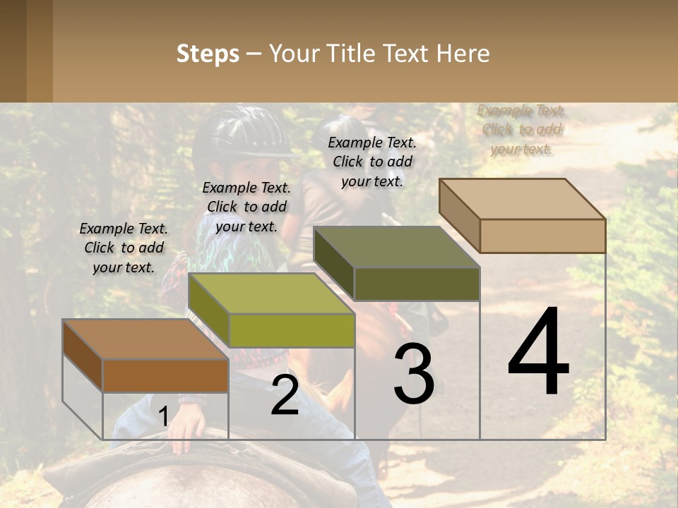 A Group Of People Riding On The Back Of Horses PowerPoint Template