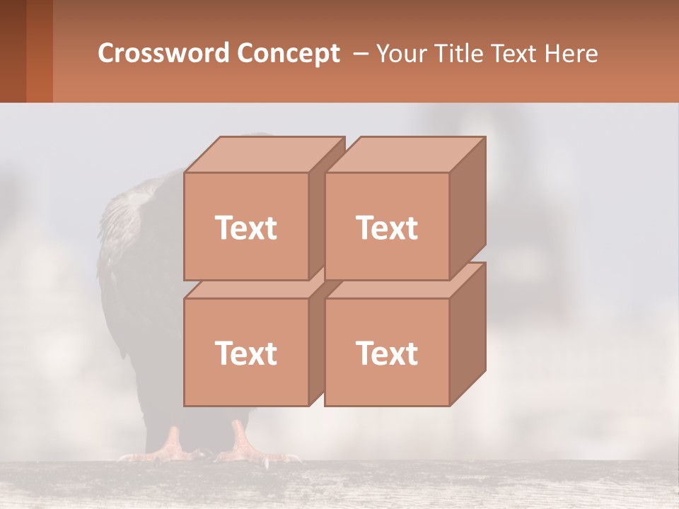 A Black Bird Sitting On Top Of A Wooden Fence PowerPoint Template