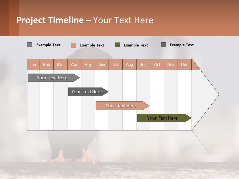 A Black Bird Sitting On Top Of A Wooden Fence PowerPoint Template