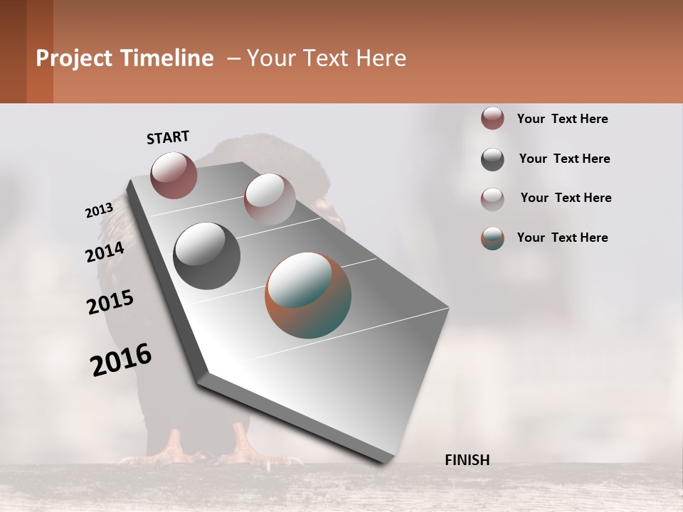 A Black Bird Sitting On Top Of A Wooden Fence PowerPoint Template