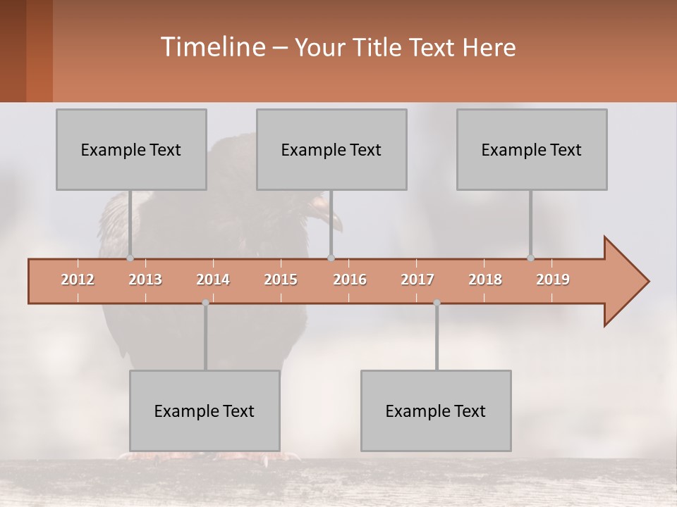 A Black Bird Sitting On Top Of A Wooden Fence PowerPoint Template