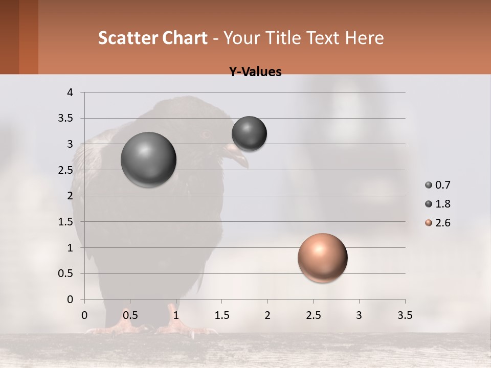 A Black Bird Sitting On Top Of A Wooden Fence PowerPoint Template