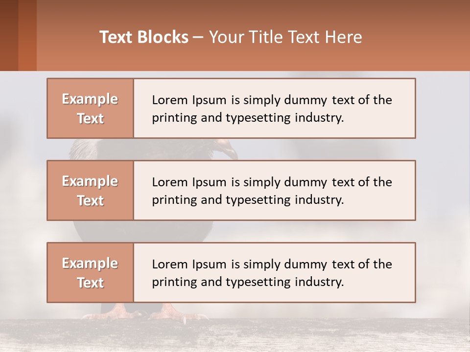 A Black Bird Sitting On Top Of A Wooden Fence PowerPoint Template