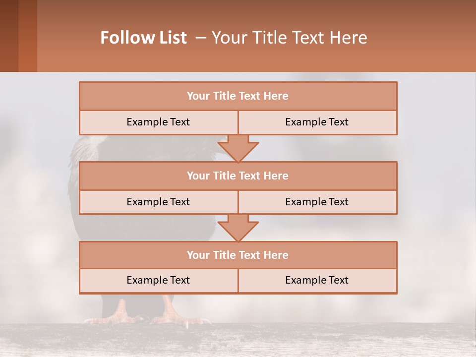 A Black Bird Sitting On Top Of A Wooden Fence PowerPoint Template