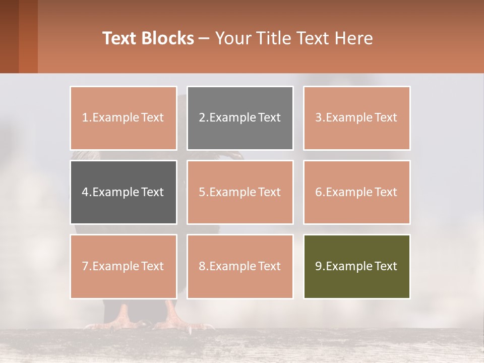 A Black Bird Sitting On Top Of A Wooden Fence PowerPoint Template