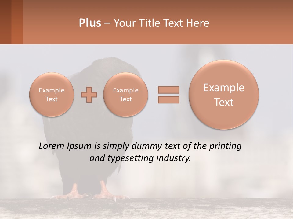 A Black Bird Sitting On Top Of A Wooden Fence PowerPoint Template