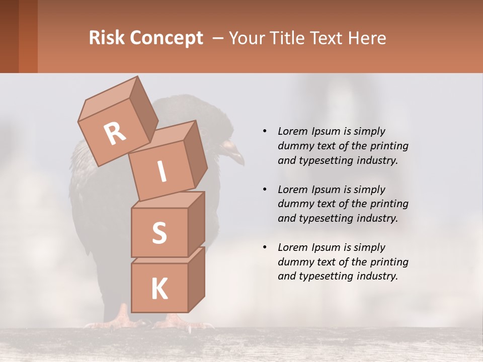 A Black Bird Sitting On Top Of A Wooden Fence PowerPoint Template