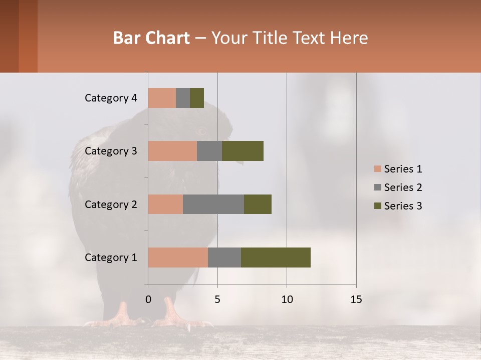 A Black Bird Sitting On Top Of A Wooden Fence PowerPoint Template