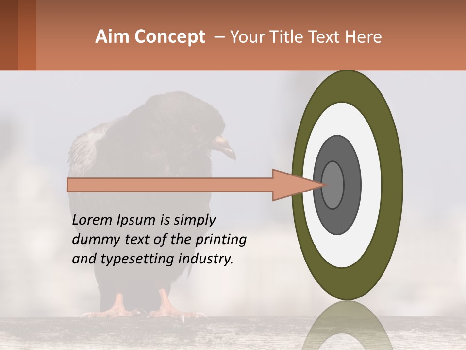 A Black Bird Sitting On Top Of A Wooden Fence PowerPoint Template