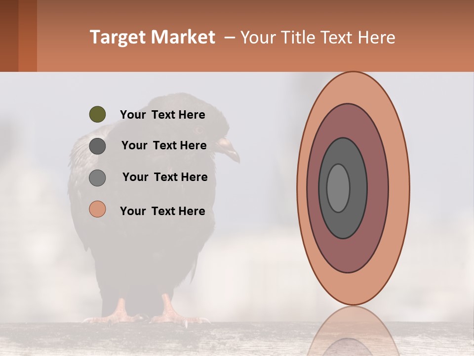 A Black Bird Sitting On Top Of A Wooden Fence PowerPoint Template