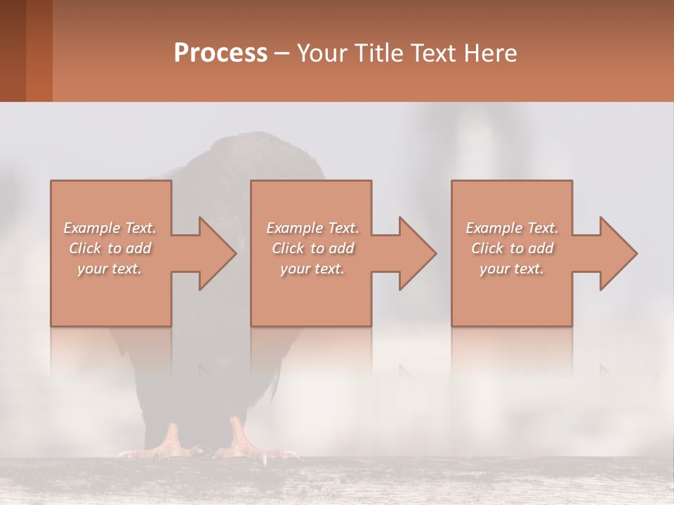 A Black Bird Sitting On Top Of A Wooden Fence PowerPoint Template