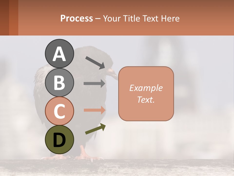 A Black Bird Sitting On Top Of A Wooden Fence PowerPoint Template