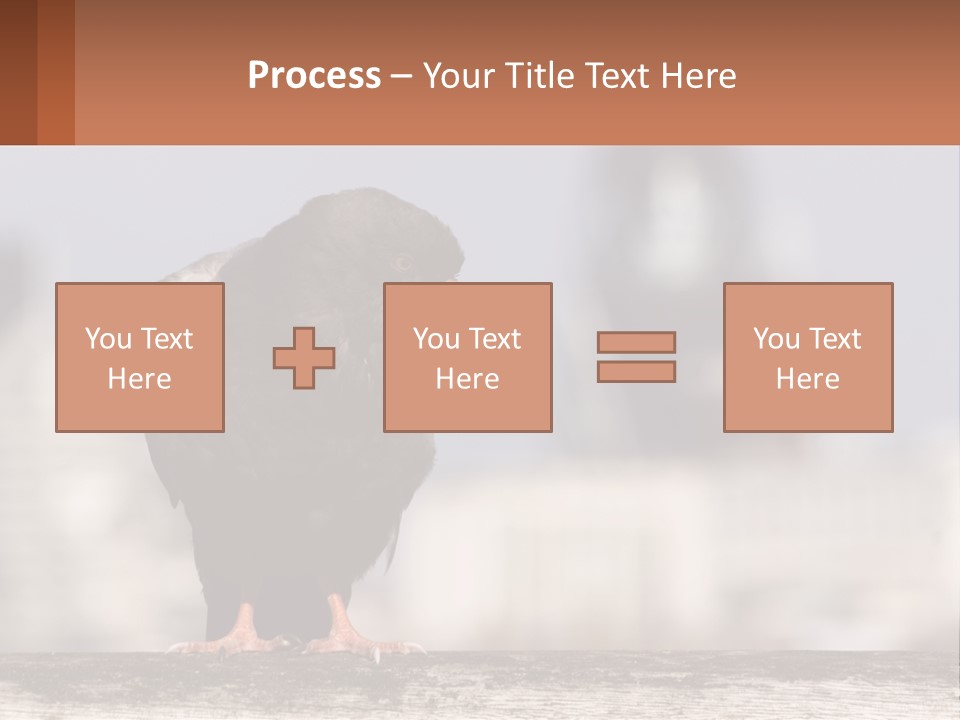 A Black Bird Sitting On Top Of A Wooden Fence PowerPoint Template