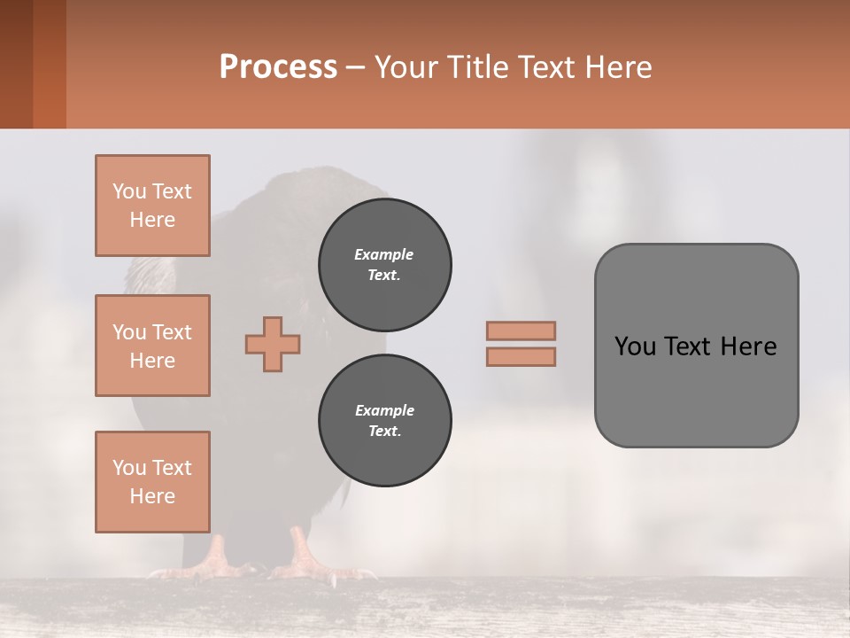 A Black Bird Sitting On Top Of A Wooden Fence PowerPoint Template