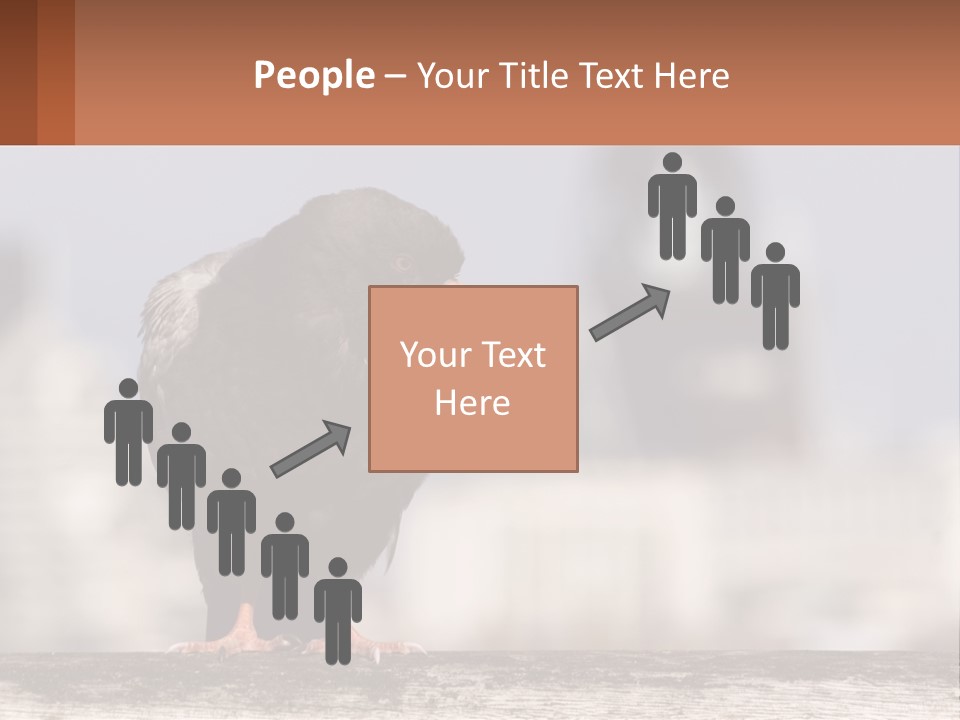 A Black Bird Sitting On Top Of A Wooden Fence PowerPoint Template