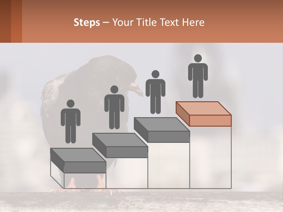 A Black Bird Sitting On Top Of A Wooden Fence PowerPoint Template