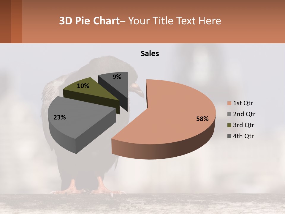 A Black Bird Sitting On Top Of A Wooden Fence PowerPoint Template