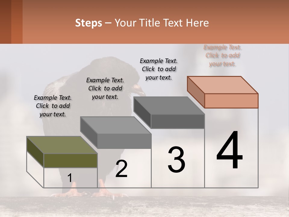 A Black Bird Sitting On Top Of A Wooden Fence PowerPoint Template