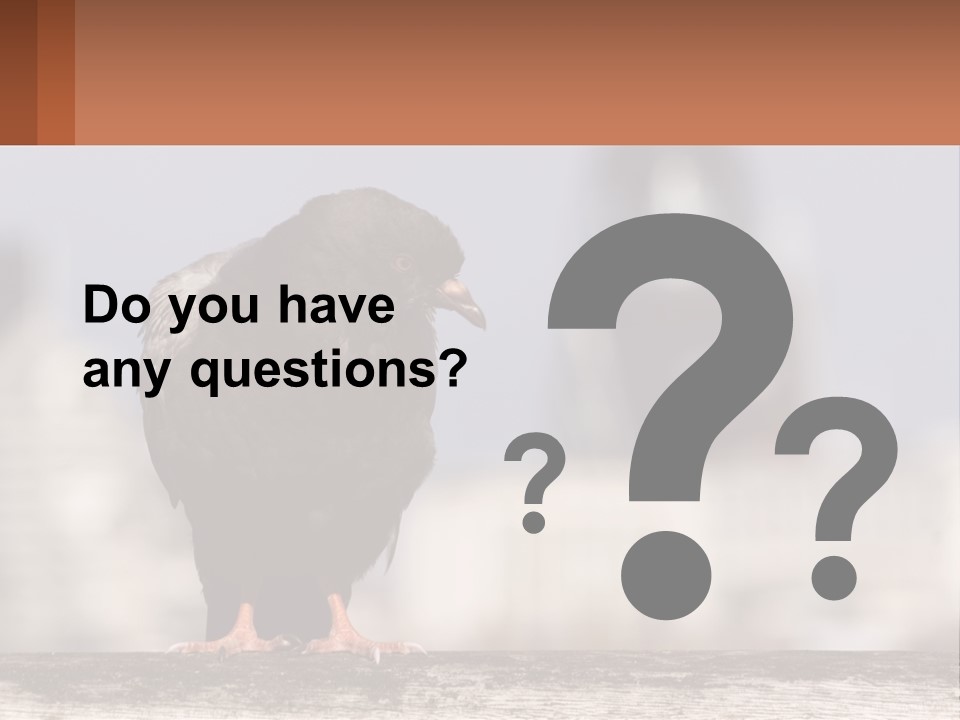 A Black Bird Sitting On Top Of A Wooden Fence PowerPoint Template