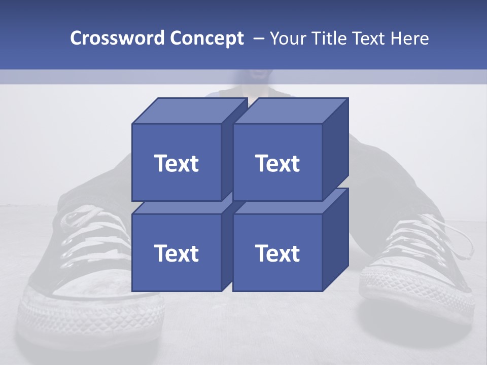 A Man Sitting On The Floor With His Feet Up PowerPoint Template