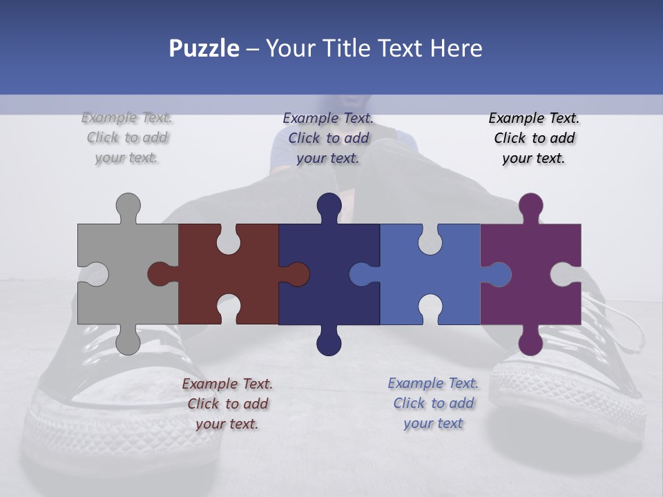 A Man Sitting On The Floor With His Feet Up PowerPoint Template