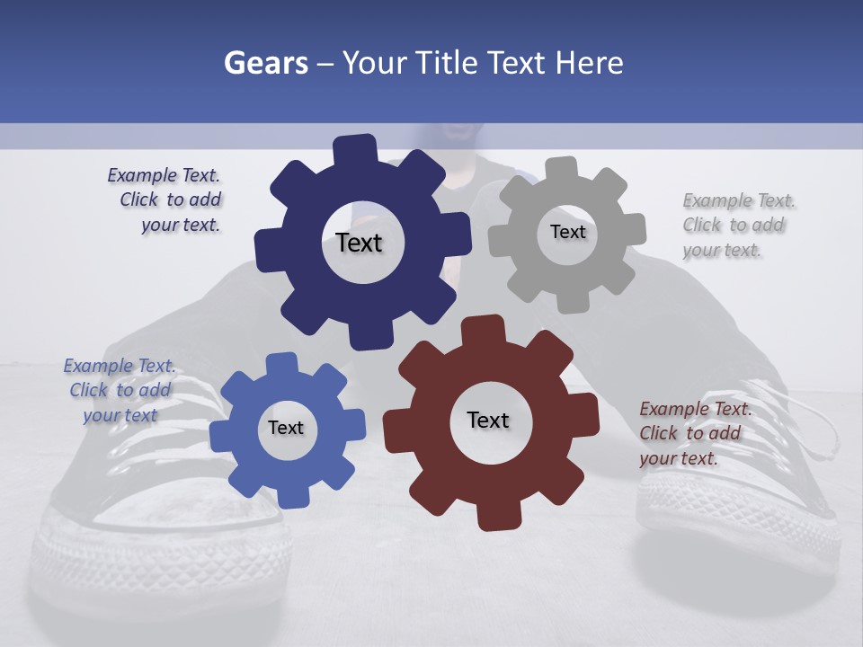 A Man Sitting On The Floor With His Feet Up PowerPoint Template