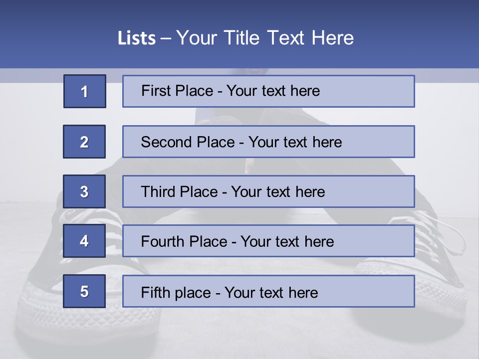 A Man Sitting On The Floor With His Feet Up PowerPoint Template