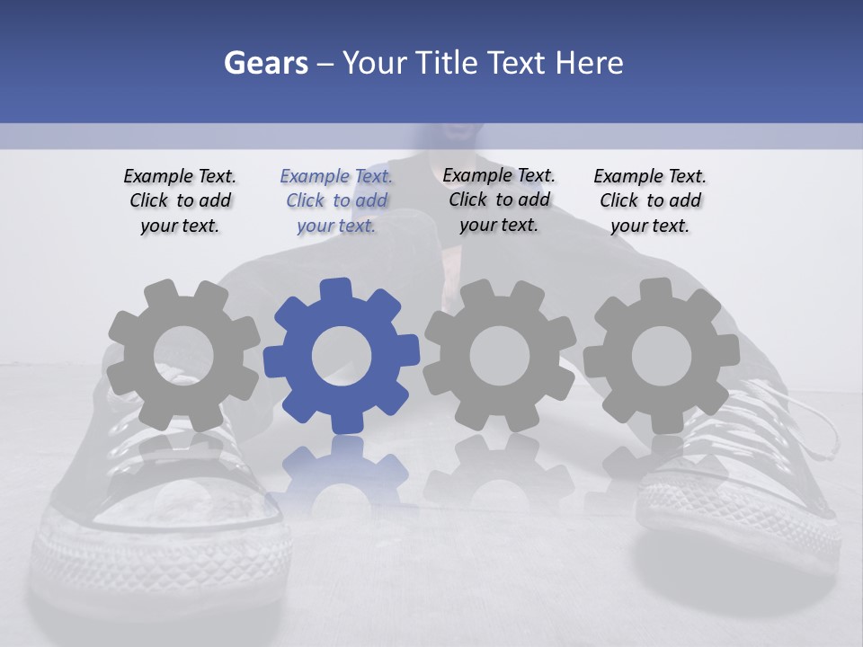 A Man Sitting On The Floor With His Feet Up PowerPoint Template