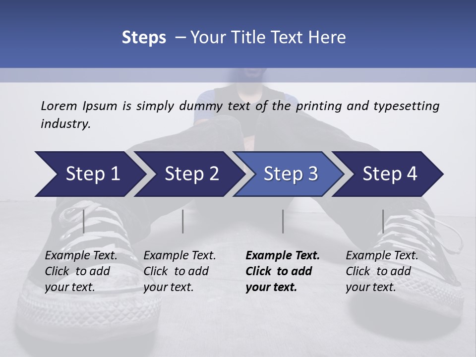 A Man Sitting On The Floor With His Feet Up PowerPoint Template