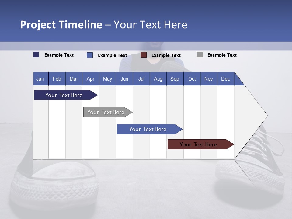 A Man Sitting On The Floor With His Feet Up PowerPoint Template