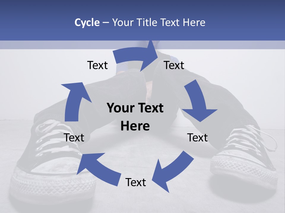 A Man Sitting On The Floor With His Feet Up PowerPoint Template