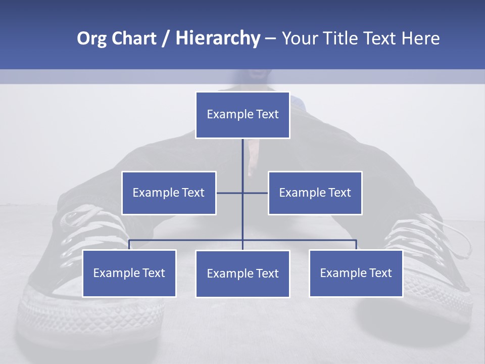 A Man Sitting On The Floor With His Feet Up PowerPoint Template